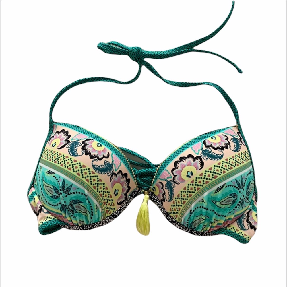 Turquoise bikini top